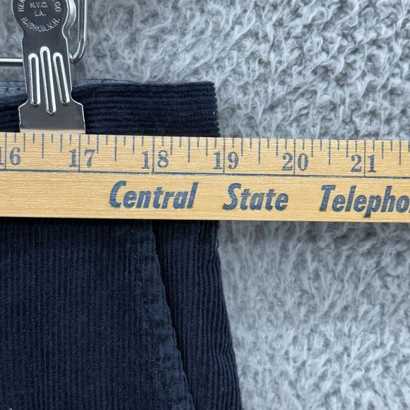 Izod Mens Blue Corduroy Flat Front Casual Straight Fit Leg Pants Size 36x34 - Picture 3 of 8